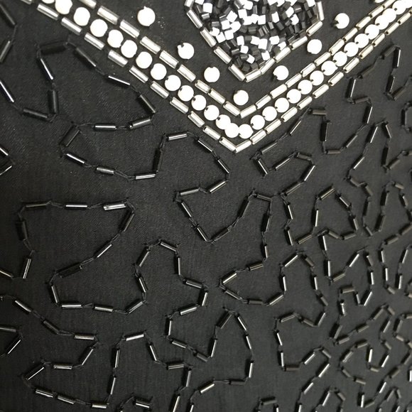 Vintage LAURENCE KAZAR Sleeveless Silk Beaded, Sequined, Embellished Dress - Picture 5 of 15